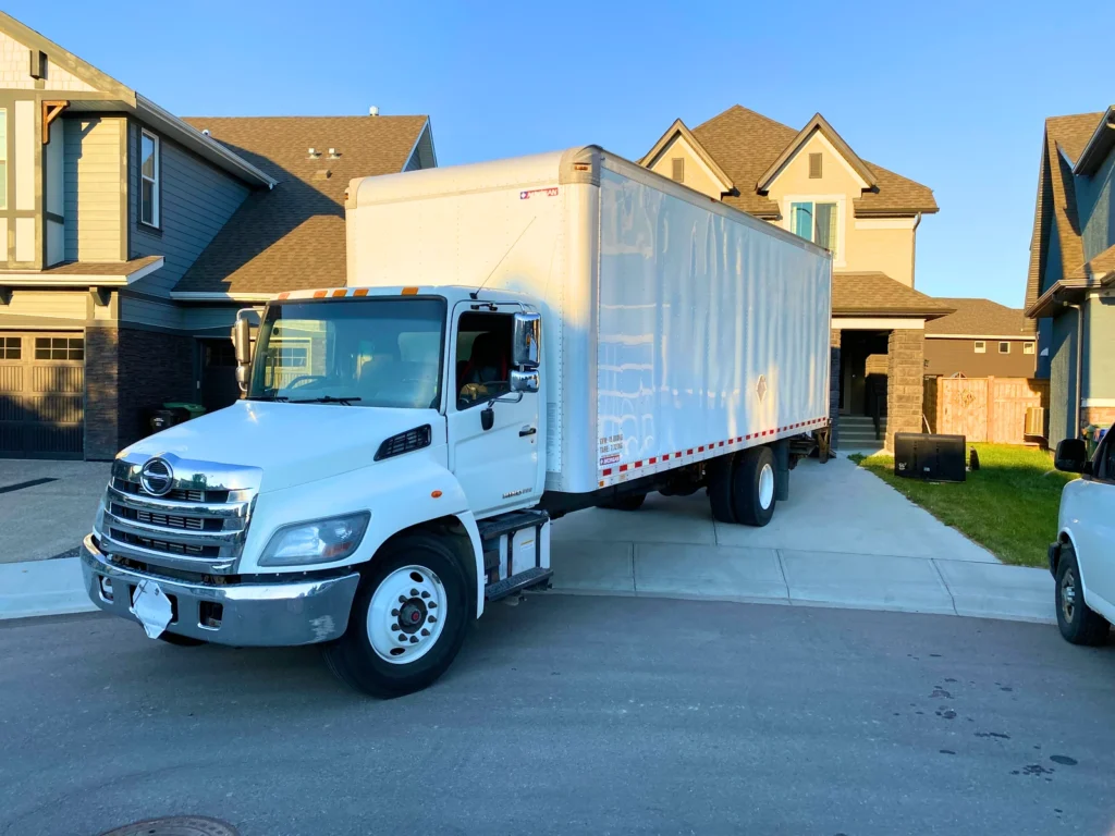 Professional Calgary city movers truck providing local residential moving services