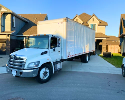 Professional Calgary city movers truck providing local residential moving services