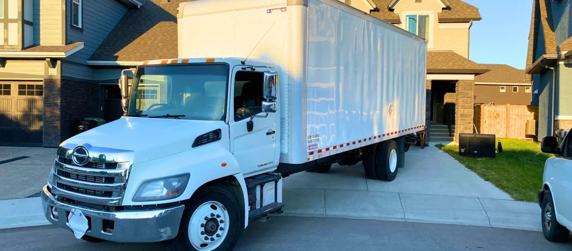 Professional Calgary city movers truck providing local residential moving services